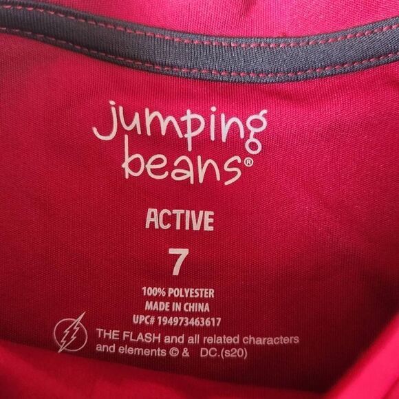 Flash DC boys long sleeve pullover red crew neck performance sporty shirt 7 year - Picture 3 of 3